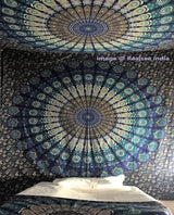 Tapiserie indian psihedelic mandala albastru turcoaz elefant Casa - Accesorii si Decoratiuni Naty Shop