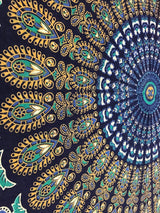 Tapiserie indian psihedelic mandala albastru turcoaz elefant Casa - Accesorii si Decoratiuni Naty Shop