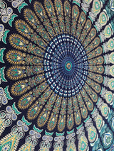 Tapiserie indian psihedelic mandala albastru turcoaz elefant Casa - Accesorii si Decoratiuni Naty Shop