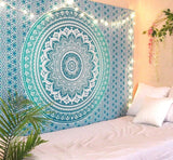 Tapiserie indiana mandala verde decorare estetica decorarea Casa - Accesorii si Decoratiuni Naty Shop