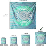 Tapiserie indiana mandala verde decorare estetica decorarea Casa - Accesorii si Decoratiuni Naty Shop