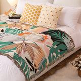 Tapiserie lumisyne double sided bumbac tesute patura arunca Casa - Accesorii si Decoratiuni Naty Shop Flori BlĂ¤tter