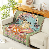 Tapiserie lumisyne double sided bumbac tesute patura arunca Casa - Accesorii si Decoratiuni Naty Shop Soare