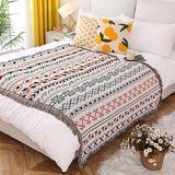 Tapiserie lumisyne double sided bumbac tesute patura arunca Casa - Accesorii si Decoratiuni Naty Shop Fair Isle