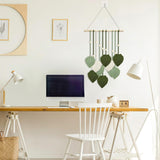 Tapiserie margele lemn frunze verzi carlig Casa - Accesorii si Decoratiuni Naty Shop