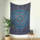 Tapiserie momomus mandala bumbac colorat desene orientale Casa - Accesorii si Decoratiuni Naty Shop Albastru C 135L X 210B Cm