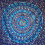 Tapiserie momomus mandala bumbac colorat desene orientale Casa - Accesorii si Decoratiuni Naty Shop Albastru C 210L X 230B Cm