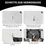 Tapiserie negru alb copac viata tapiserii faze luna Casa - Accesorii si Decoratiuni Naty Shop