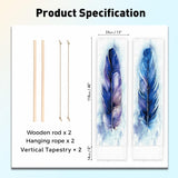 Tapiserie pligreat pack blue feather rug vertical wall Casa - Accesorii si Decoratiuni Naty Shop