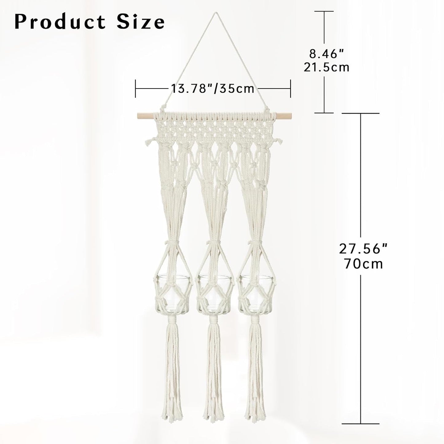 Tapiserie raft suporturi lumanari din sticla realizat Casa - Accesorii si Decoratiuni Naty Shop