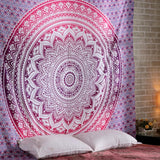 Tapiserie rajrang mandala bumbac verde mare Casa - Accesorii si Decoratiuni Naty Shop Roz 76.2L X 101.6B Cm