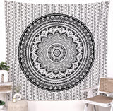 Tapiserie rajrang mandala bumbac verde mare Casa - Accesorii si Decoratiuni Naty Shop Negru 228.6L X 274.3B Cm