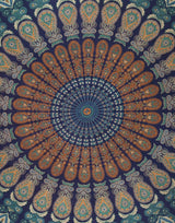 Tapiserie rotunda peacock mandala centimetri roundie hippie fata Casa - Accesorii si Decoratiuni Naty Shop