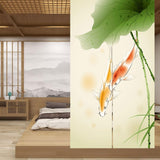 Tapiserie stil japonez lenjerie groasa noren lunga lotus Casa - Accesorii si Decoratiuni Naty Shop