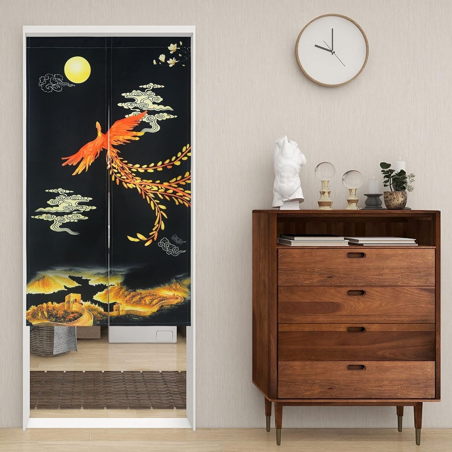 Tapiserie stilul japonez noren lunga groasa usa separare Casa - Accesorii si Decoratiuni Naty Shop H150 X W85 Cm (pachet de 1)