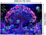Tapiserie suaywo psychedelic fluorescent tree life camera Casa - Accesorii si Decoratiuni Naty Shop