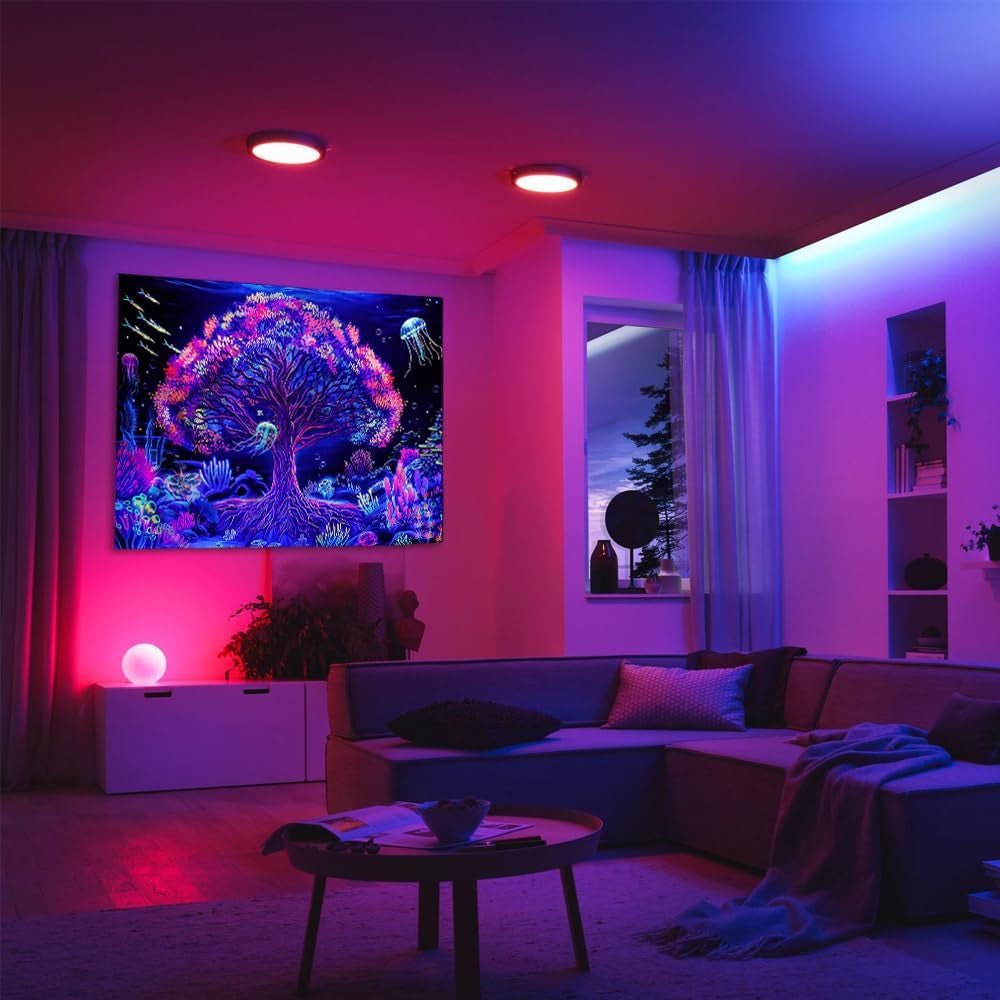 Tapiserie suaywo psychedelic fluorescent tree life camera Casa - Accesorii si Decoratiuni Naty Shop