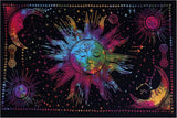 Tapiserie sun moon star spiritual asthetic rainbow bumbac Casa - Accesorii si Decoratiuni Naty Shop