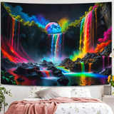 Tapiserie tapiterie cascada planetara fantezie lumina neagra Casa - Accesorii si Decoratiuni Naty Shop