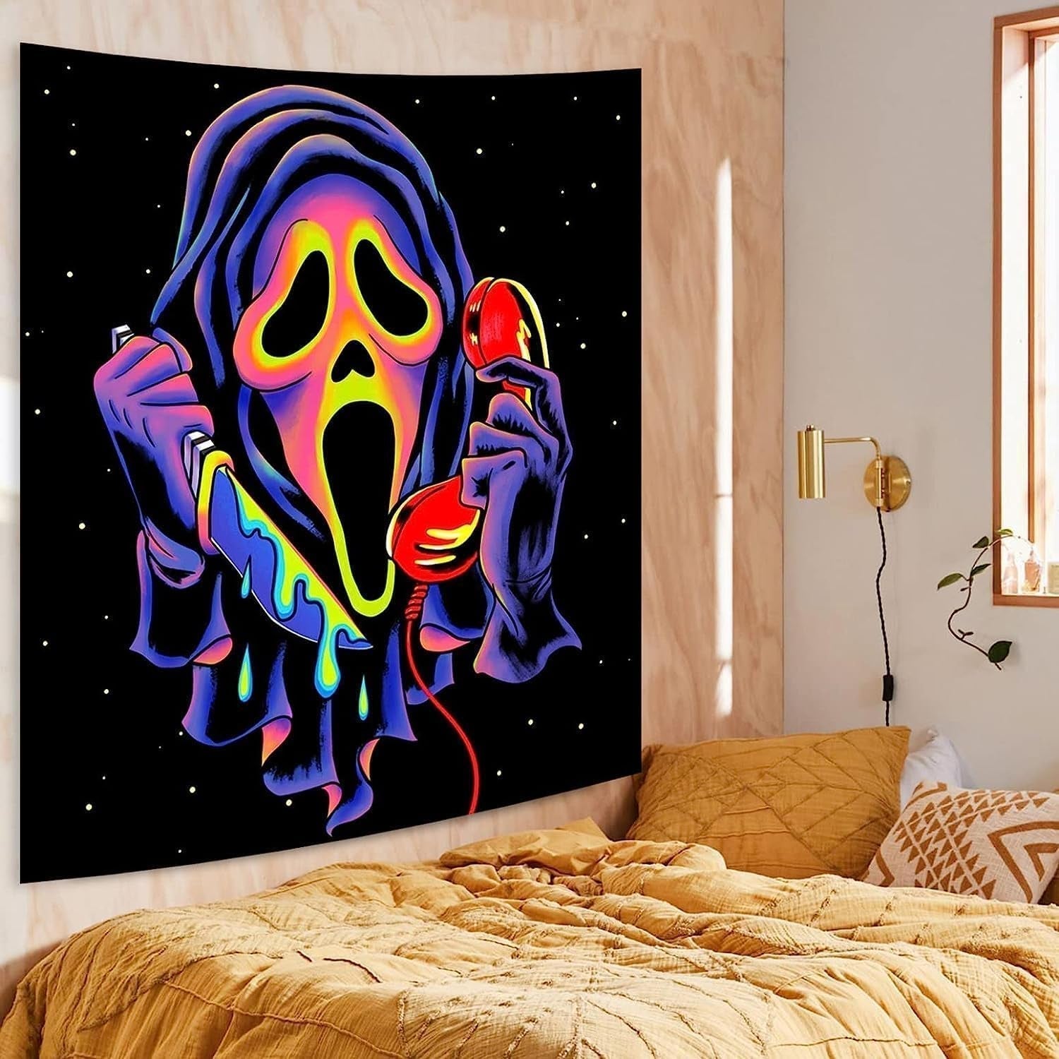 Tapiserie tapiterie fata groaza blacklight fantome reactiva Casa - Accesorii si Decoratiuni Naty Shop