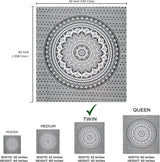 Tapiserie tapiterie mandala grey black wall cloth Casa - Accesorii si Decoratiuni Naty Shop