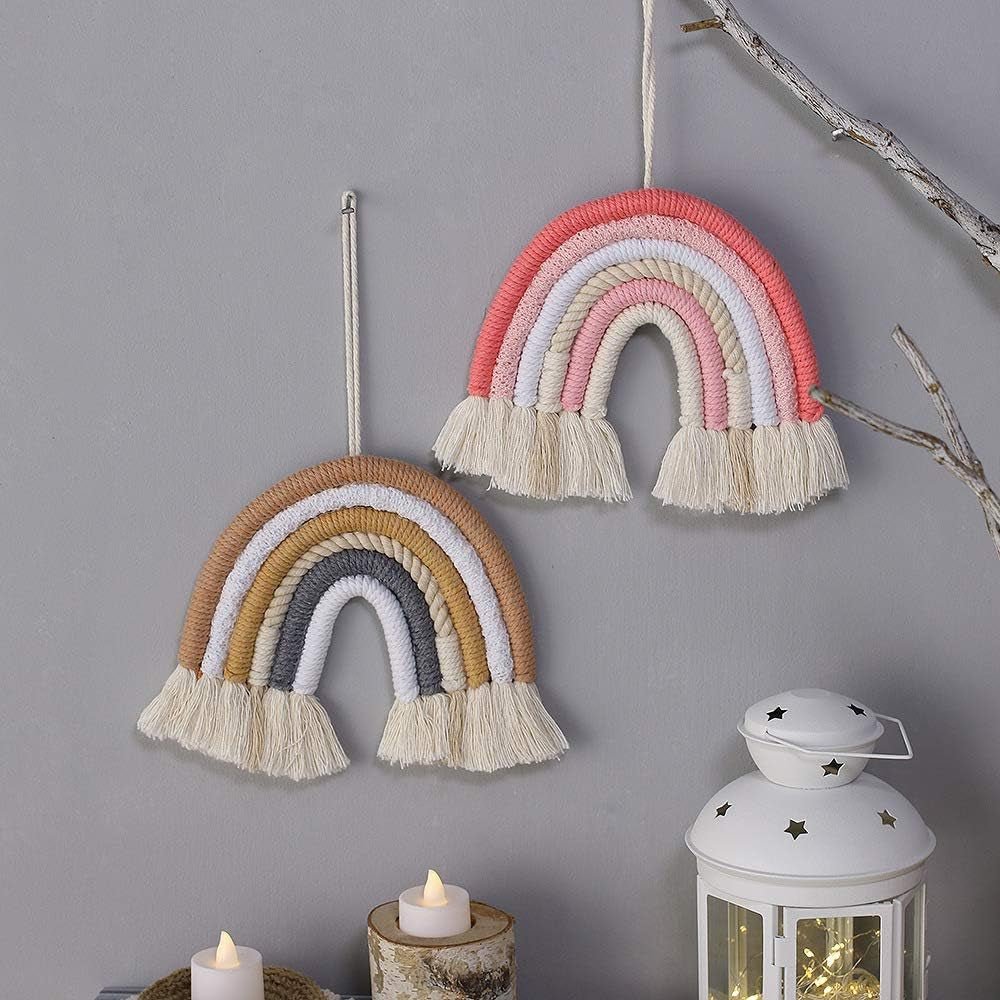 Tapiserie tesute curcubeu boem acasa arta colorata Casa - Accesorii si Decoratiuni Naty Shop