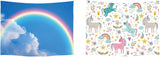 Tapiserie ulticool casa plaja mare insula palmier Casa - Accesorii si Decoratiuni Naty Shop Unicorn curcubeu