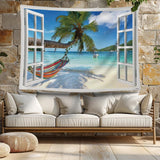 Tapiserie ulticool view beach sea palm hammock Casa - Accesorii si Decoratiuni Naty Shop