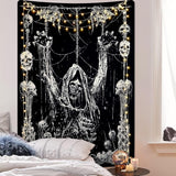 Tapiserie yrendenge craniu uman negru alb Casa - Accesorii si Decoratiuni Naty Shop