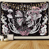 Tapiserie yrendenge fluturi schelet ciuperci casa stele luna Casa - Accesorii si Decoratiuni Naty Shop Molia ciupercă craniană 150X130Cm