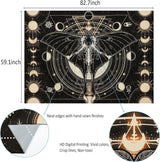 Tapiserie yrendenge moth negru sun moon natural Casa - Accesorii si Decoratiuni Naty Shop