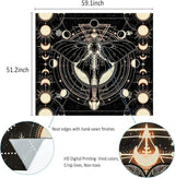 Tapiserie yrendenge moth negru sun moon natural Casa - Accesorii si Decoratiuni Naty Shop