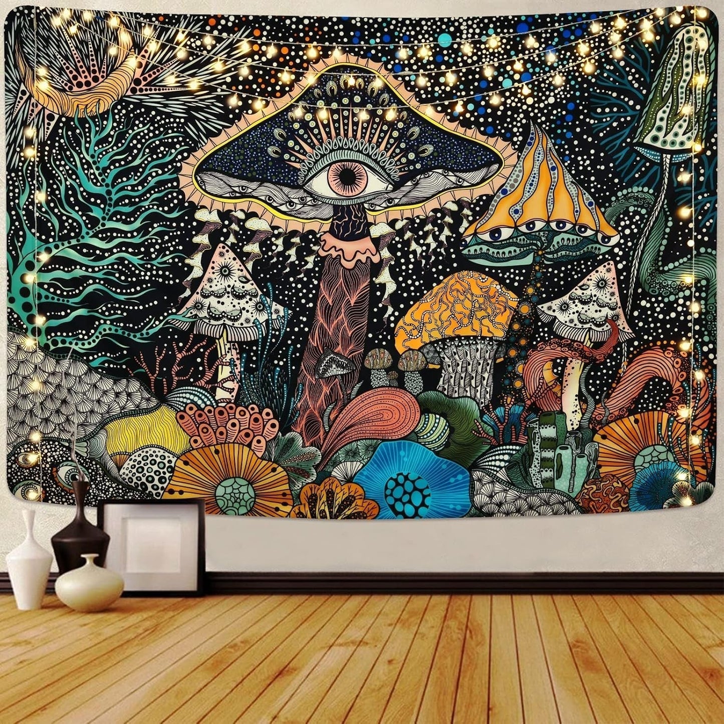 Tapiserie yrendenge mushroom eyes wall cloth sea creatures Casa - Accesorii si Decoratiuni Naty Shop Default Title