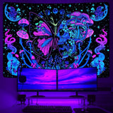 Tapiserie yrendenge tapiterie fluorescenta fluturi faza Casa - Accesorii si Decoratiuni Naty Shop
