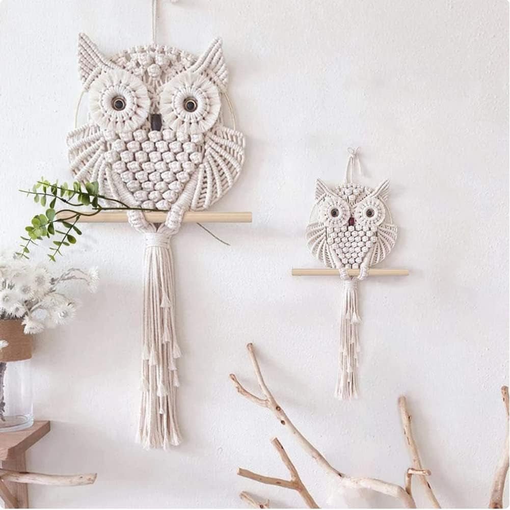 Tapiserie ysglife bufnite decorare manual ornament arta agatatoare Casa - Accesorii si Decoratiuni Naty Shop