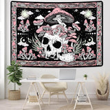 Tapiserie yugarlibi craniu roz ciuperci schelet Casa - Accesorii si Decoratiuni Naty Shop