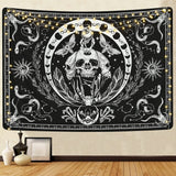 Tapiserie yugarlibi schelet negru sarpe molie panza estetic Casa - Accesorii si Decoratiuni Naty Shop Negru 150L X 130B Cm