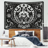 Tapiserie yugarlibi schelet negru sarpe molie panza estetic Casa - Accesorii si Decoratiuni Naty Shop