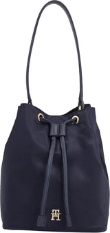 Tommy Hilfiger Femeii Poppy Bucket Aw0aw15218 Pungi, o singură dimensiune Genti Femei Naty Shop Albastru (Space Blue)