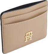 Tommy Hilfiger ladies card holder Feminin cu logo, Bej (Coastal Taupe), Marime unica Portofel Barbati Naty Shop