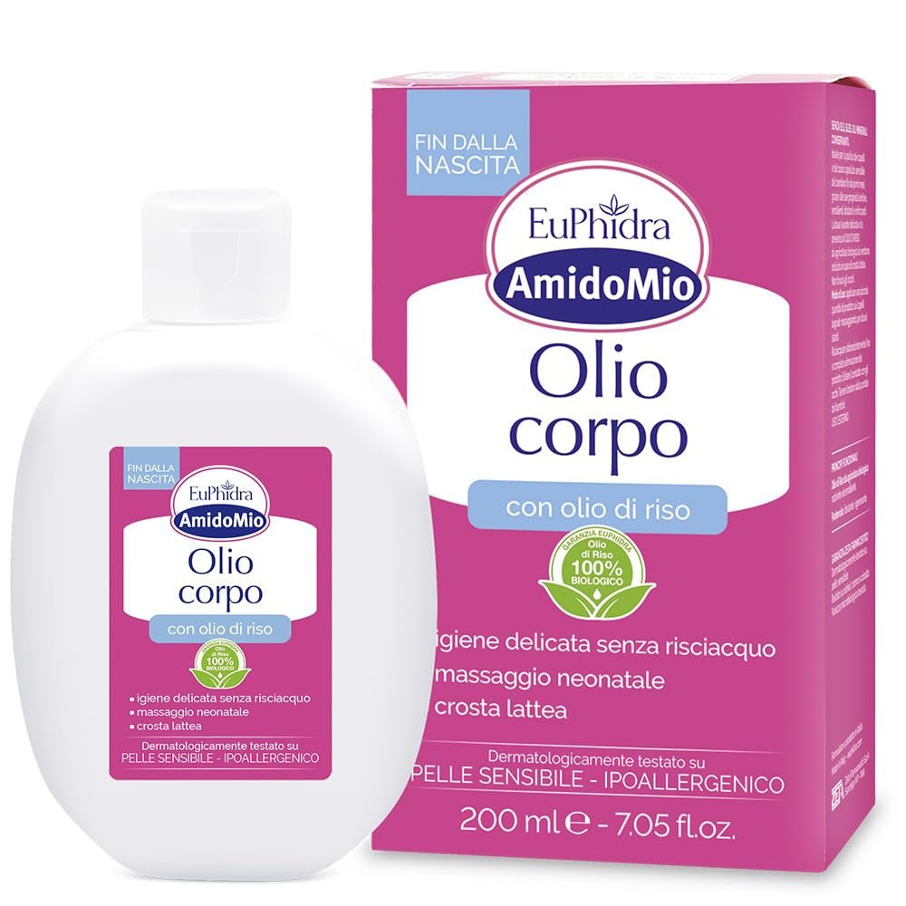Ulei de corp Starch Mio, îndepărtează pălăria de leagăn de la nou-născuți, 200 ml Copii - Baie si Skincare Naty Shop Titlu implicit