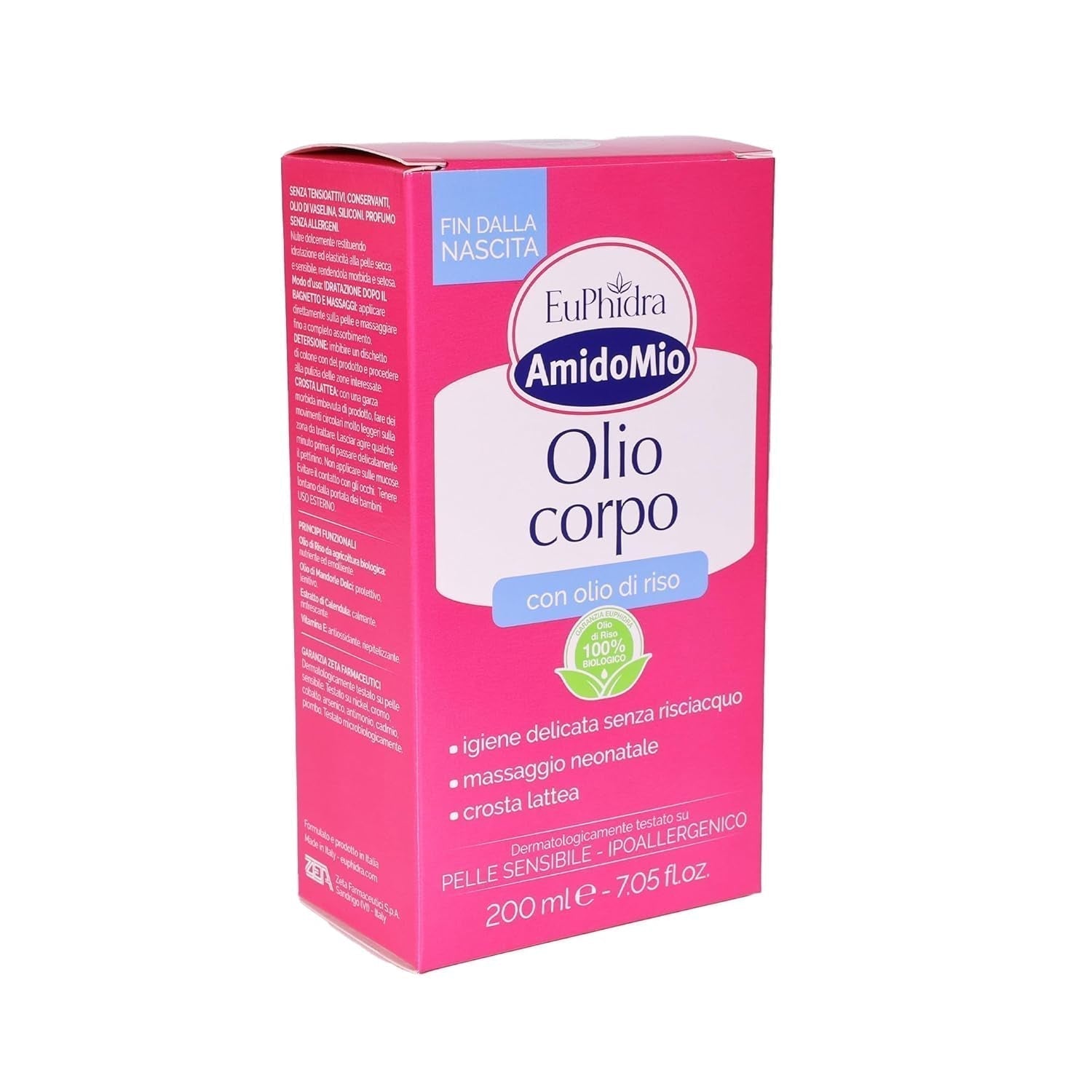 Ulei de corp Starch Mio, îndepărtează pălăria de leagăn de la nou-născuți, 200 ml Copii - Baie si Skincare Naty Shop