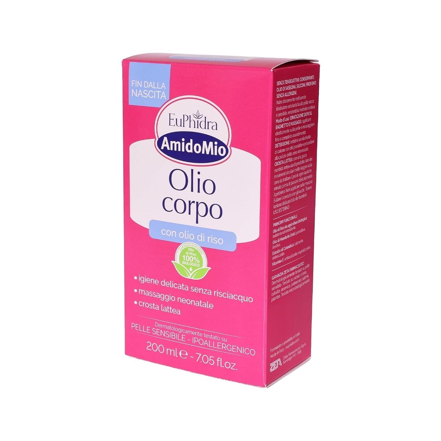 Ulei de corp Starch Mio, îndepărtează pălăria de leagăn de la nou-născuți, 200 ml Copii - Baie si Skincare Naty Shop