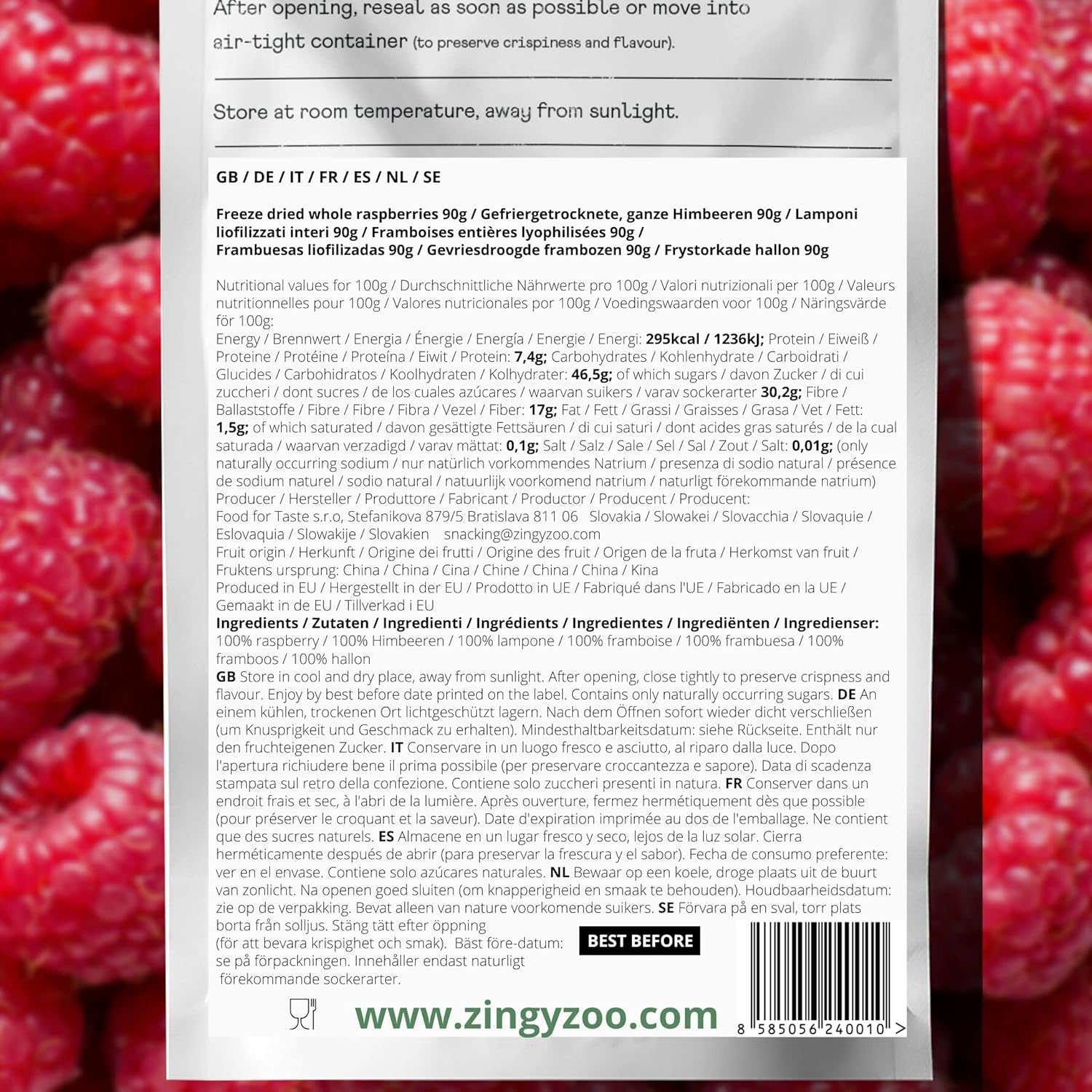 Zmeură liofilizată | fructe liofilizate | fructe liofilizate | fructe liofilizate | zmeură liofilizată | zmeură liofilizată | ZingyZoo (90g) Produse deshidratate Naty Shop